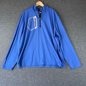 RLX Ralph Lauren Mens XXL Blue Quarter Zip Pullover Golf Activewear Jacket L/S